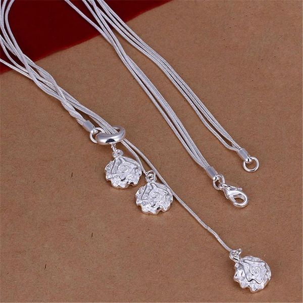 women wedding silver color noble elegant charms flower rose pendant luxury necklace fashion jewelry n049 h bbyqjr
women wedding silver color noble elegant charms flower rose pendant luxury necklace fashion jewelry n049 h bbyqjr