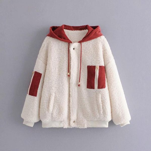 2020 women autumn winter thick lamb hooded coat female casual fashion loose lamb fluffy cozy jacket, Black
2020 women autumn winter thick lamb hooded coat female casual fashion loose lamb fluffy cozy jacket, Black