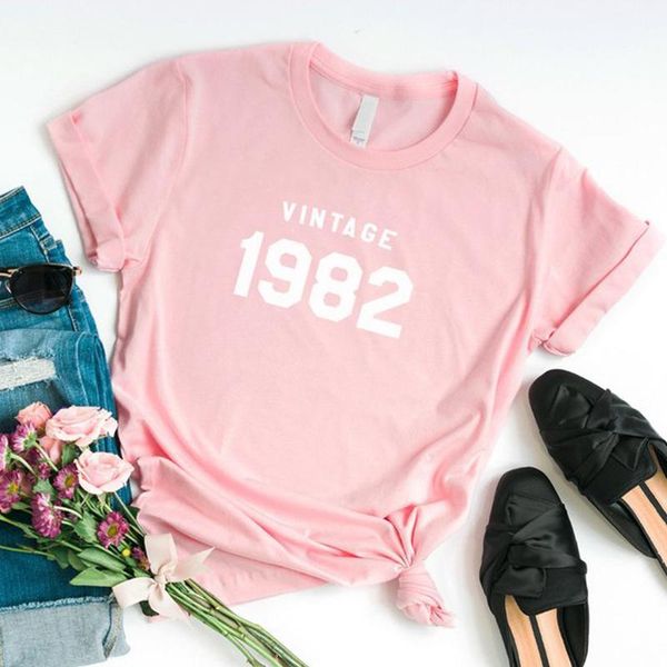 vintage 1982 t shirt women fashion streetwear slogan t-shirt birthday party ulzzang shirts female summer cotton drop ship1, White
vintage 1982 t shirt women fashion streetwear slogan t-shirt birthday party ulzzang shirts female summer cotton drop ship1, White