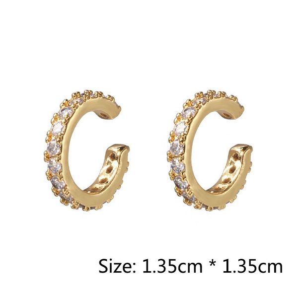 real gold plated c-shaped zircon earrings with female retro zircon alloy earrings, Golden;silver
real gold plated c-shaped zircon earrings with female retro zircon alloy earrings, Golden;silver