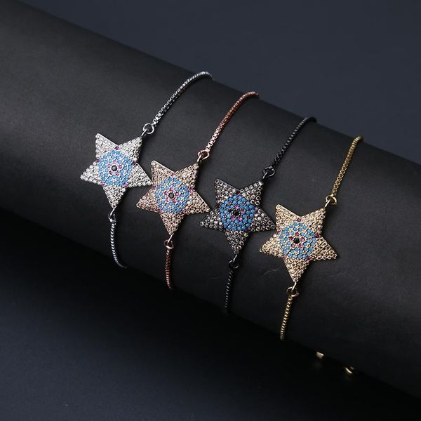 charm bracelets evil eye fashion micro pave cz star & bangle slide copper box chain for men connector, Golden;silver
charm bracelets evil eye fashion micro pave cz star & bangle slide copper box chain for men connector, Golden;silver