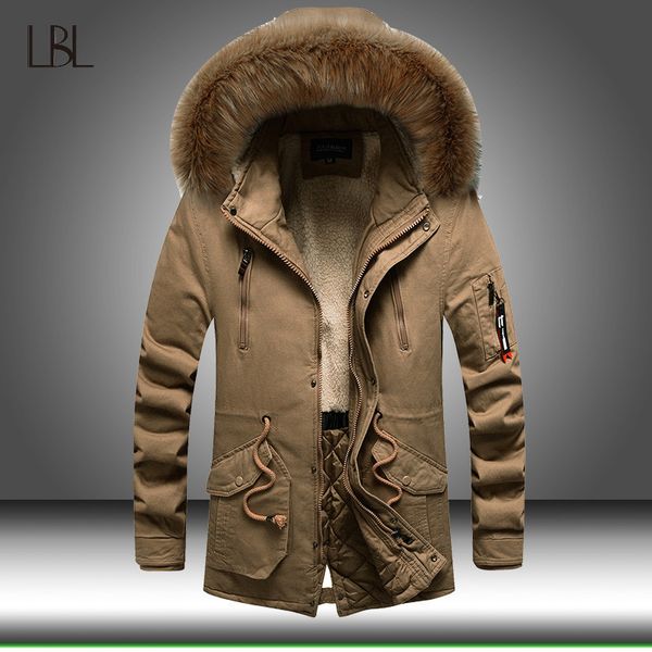 men parka cotton thick jacket mens winter new warm fashion fleece jackets coats fur collar men's parkas hooded outwear warm coat, Black
men parka cotton thick jacket mens winter new warm fashion fleece jackets coats fur collar men's parkas hooded outwear warm coat, Black