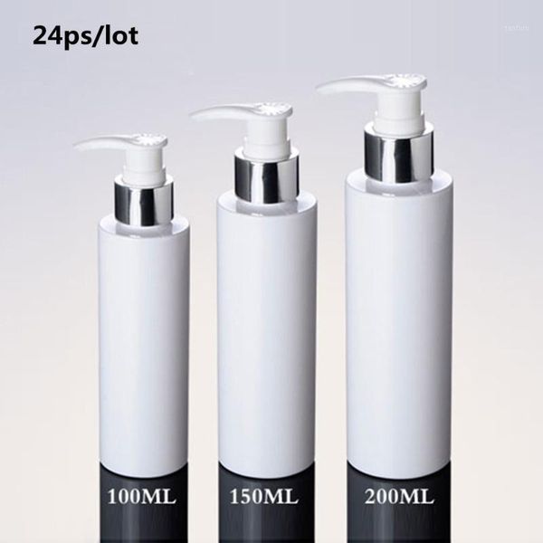 24 pieces loition bottle with pump 100ml 150ml 200ml white silver lotion pump plastic bottle, pet lotion bottle with dispenser1
24 pieces loition bottle with pump 100ml 150ml 200ml white silver lotion pump plastic bottle, pet lotion bottle with dispenser1