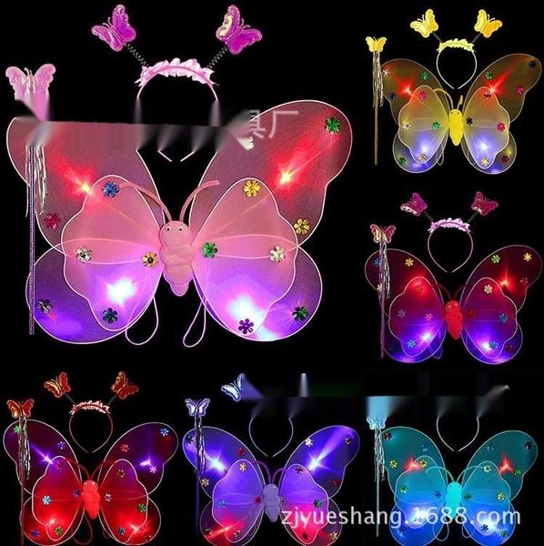 qxddg butterfly wings three-piece set headband angel double-layer luminous fairy stick wings plush luminous fairy stick children's perf
qxddg butterfly wings three-piece set headband angel double-layer luminous fairy stick wings plush luminous fairy stick children's perf