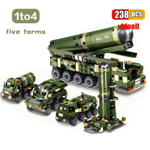 238pcs military base 4 in 1 missile vehicle building blocks special forces modern army weapon diy children learning toys gifts wmtrvi
238pcs military base 4 in 1 missile vehicle building blocks special forces modern army weapon diy children learning toys gifts wmtrvi