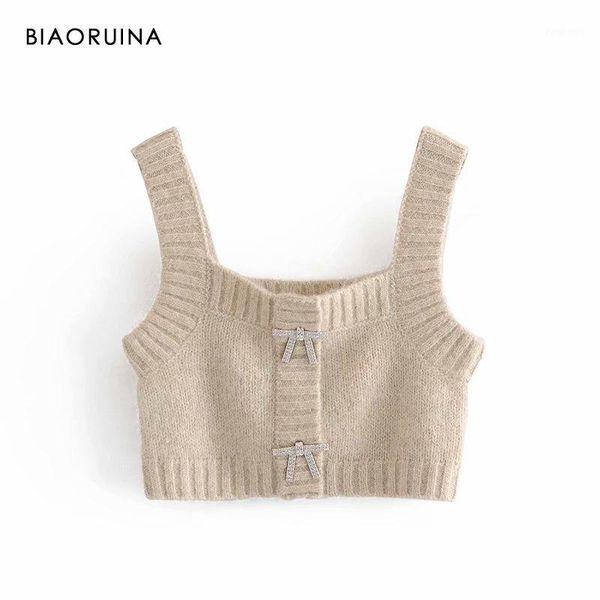 biaoruina women's khaki rhinestone decoration fashion short knitted camisole square collar girls tank new arrival1, White
biaoruina women's khaki rhinestone decoration fashion short knitted camisole square collar girls tank new arrival1, White