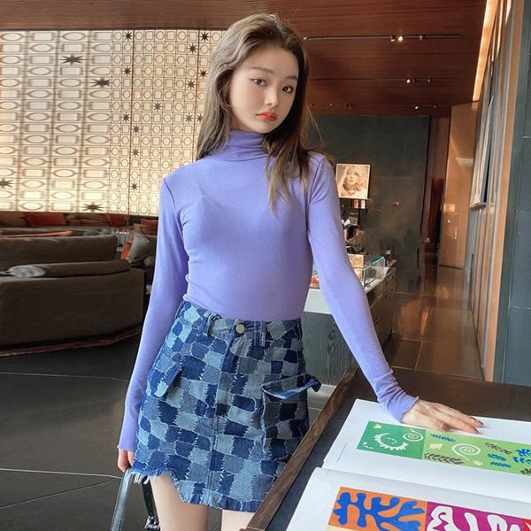 new south coat t-shirt korean chic high neck versatile style with plain ins trendy long sleeve bottoming t-shirt for women in autumn, White
new south coat t-shirt korean chic high neck versatile style with plain ins trendy long sleeve bottoming t-shirt for women in autumn, White