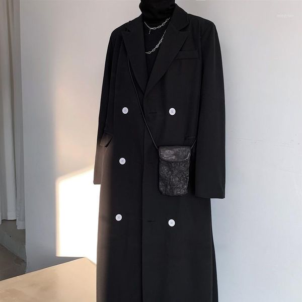 men double breasted long thick black trench coat outerwear male streetwear fashion vintage loose windbreaker jacket overcoat1, Tan;black
men double breasted long thick black trench coat outerwear male streetwear fashion vintage loose windbreaker jacket overcoat1, Tan;black
