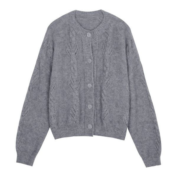 2021 new around neck cardigan mesh female winter wool sweater kpop style nvr1, White;black
2021 new around neck cardigan mesh female winter wool sweater kpop style nvr1, White;black