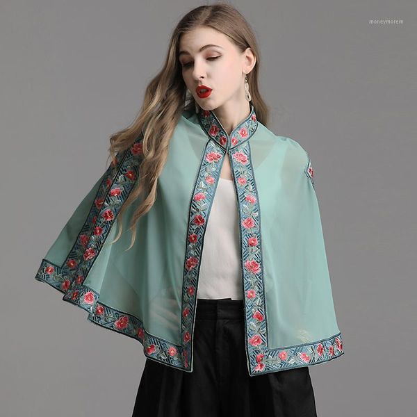 brand chinese style coat jacket 2019 summer coat women luxurious embroidery vintage cape poncho outerwear1, Black;brown
brand chinese style coat jacket 2019 summer coat women luxurious embroidery vintage cape poncho outerwear1, Black;brown