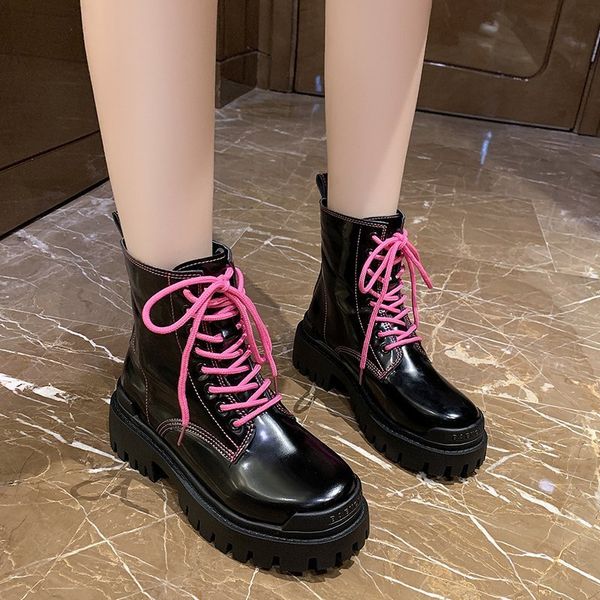 martens women increased retro short thick bottom boots ladies goth shoes f729, Black
martens women increased retro short thick bottom boots ladies goth shoes f729, Black
