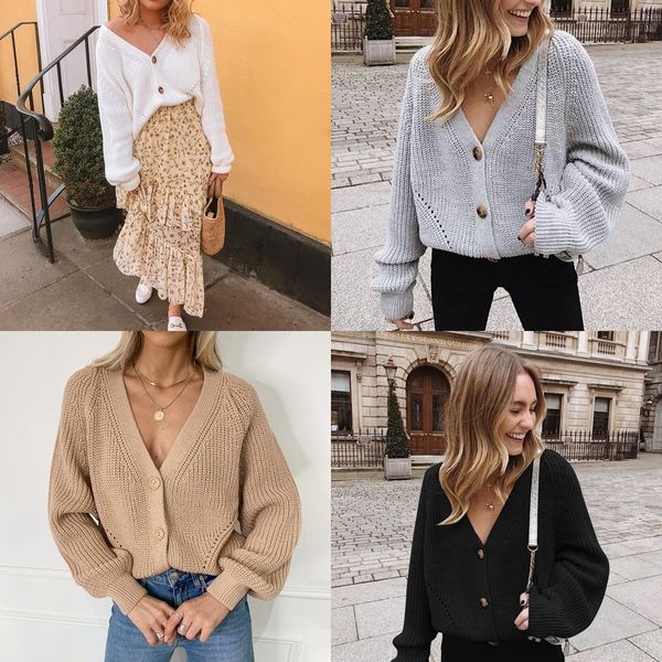 b85ir 2020 autumn for winter new sweater button coat coat sweatercardigan solid color knitted button sweater and women tay0f, White;black
b85ir 2020 autumn for winter new sweater button coat coat sweatercardigan solid color knitted button sweater and women tay0f, White;black