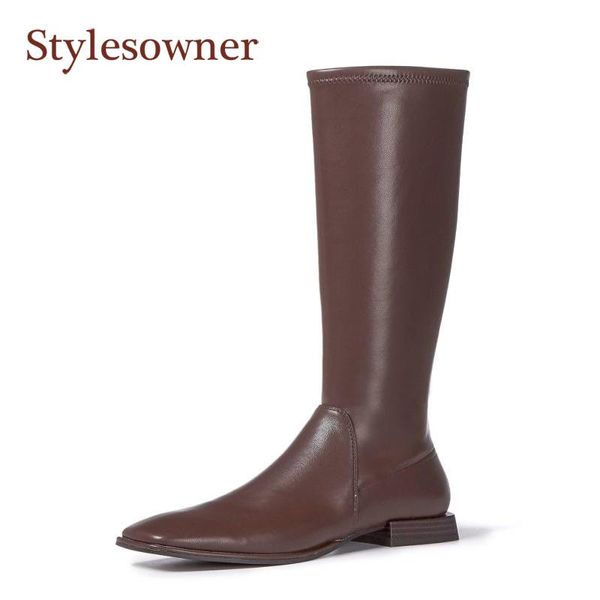 korean version elastic boots women simplicity brown black square toe flat high pu shoes fashion slim knee-length ladies boots
korean version elastic boots women simplicity brown black square toe flat high pu shoes fashion slim knee-length ladies boots