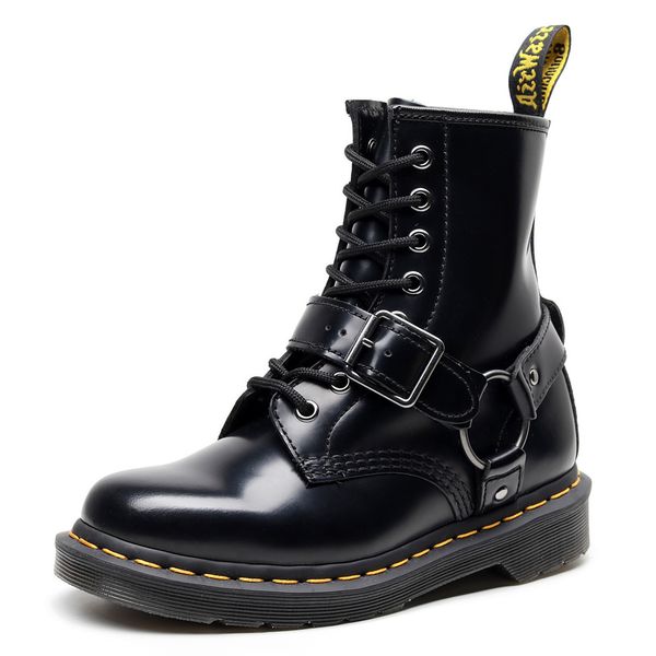 2020 female martin women's buckle short male genuine leather boots round toe trend motorcycle shoes lbek, Black
2020 female martin women's buckle short male genuine leather boots round toe trend motorcycle shoes lbek, Black