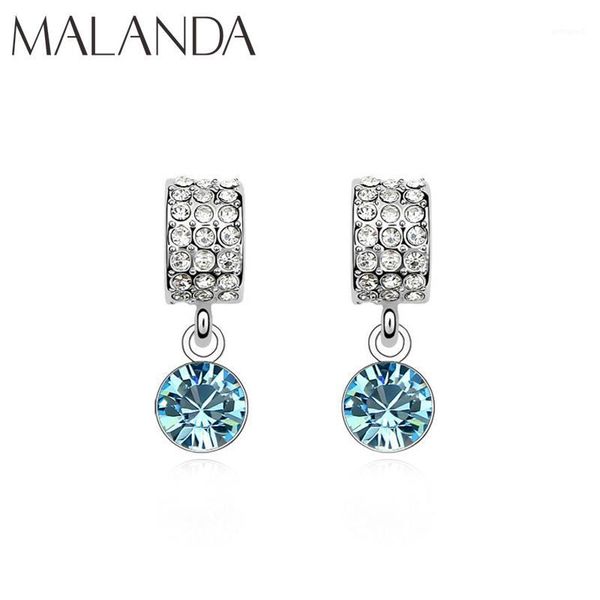 stud malanda brand fashion round pendant zircon piercing earrings for women crystal from wedding jewelry1, Golden;silver
stud malanda brand fashion round pendant zircon piercing earrings for women crystal from wedding jewelry1, Golden;silver