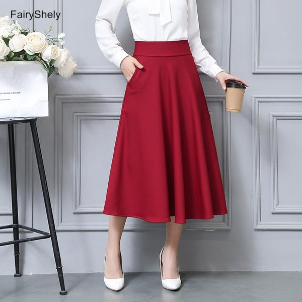 fairyshely high waist pleated long skirt women 2020 autumn winter casual pocket woolen grid midi skirt ladys flare office skirts, Black
fairyshely high waist pleated long skirt women 2020 autumn winter casual pocket woolen grid midi skirt ladys flare office skirts, Black