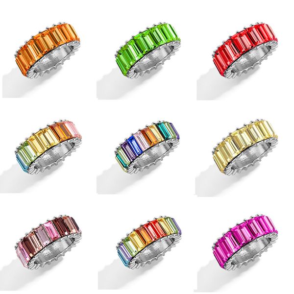 new colorful crystal zircon ring silver plated sweet engagement rings for women geometric finger rings band jewelry gifts high quatity
new colorful crystal zircon ring silver plated sweet engagement rings for women geometric finger rings band jewelry gifts high quatity