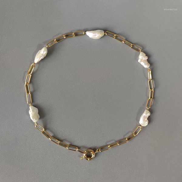 2021 fashion irregular freshwater pearls necklace punk chain stitching trendy jewelry women luxury banquet accessories choker1, Golden;silver
2021 fashion irregular freshwater pearls necklace punk chain stitching trendy jewelry women luxury banquet accessories choker1, Golden;silver