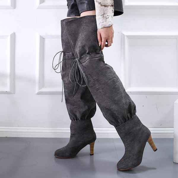 new women fashion long boots ladies walking shoes black gray cool boots female party over the knee high boot 8cm size 35-43
new women fashion long boots ladies walking shoes black gray cool boots female party over the knee high boot 8cm size 35-43