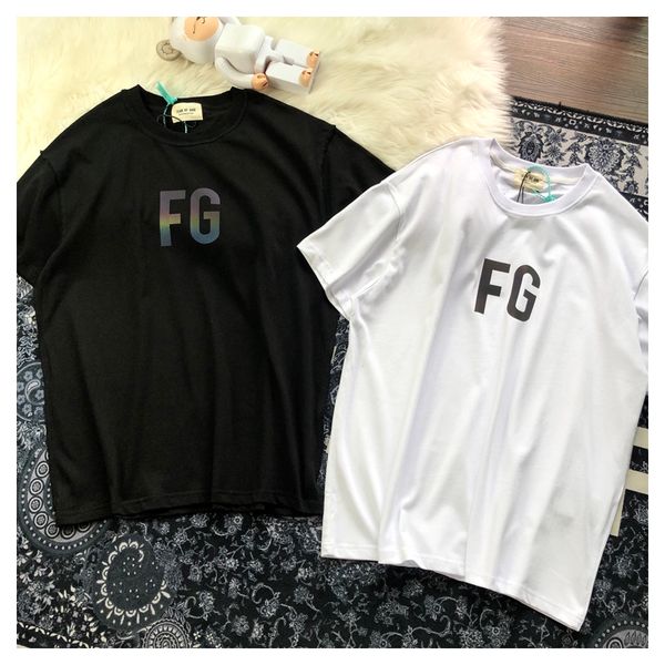 2021 letter men's women's casual 1:1 fg new o-neck after summer t-shirt a5f7, White;black
2021 letter men's women's casual 1:1 fg new o-neck after summer t-shirt a5f7, White;black