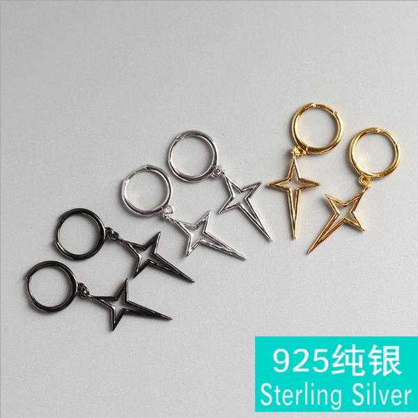black golden fashion jewelly versatile s925 sterling silver earrings hoops studded with cross and star eardro, Golden;silver
black golden fashion jewelly versatile s925 sterling silver earrings hoops studded with cross and star eardro, Golden;silver