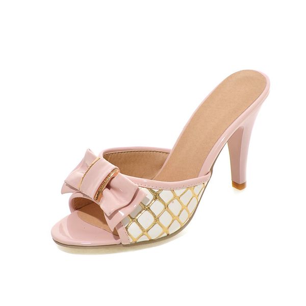2021 the new peep toe thin heels high women's sandals party slides woman bowtie slices summer flip flops plus size 34-43 icn1, Black
2021 the new peep toe thin heels high women's sandals party slides woman bowtie slices summer flip flops plus size 34-43 icn1, Black