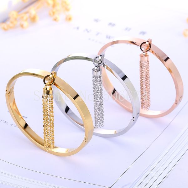 bangle stainless stee tassel brand fashion jewelry cuff bracelets bangles 316l steel for women, Black
bangle stainless stee tassel brand fashion jewelry cuff bracelets bangles 316l steel for women, Black