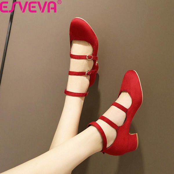 esveva 2020 spring autumn round toe buckle ladies pumps square middle heel shallow casual women single shoes big size 34-43, Black
esveva 2020 spring autumn round toe buckle ladies pumps square middle heel shallow casual women single shoes big size 34-43, Black