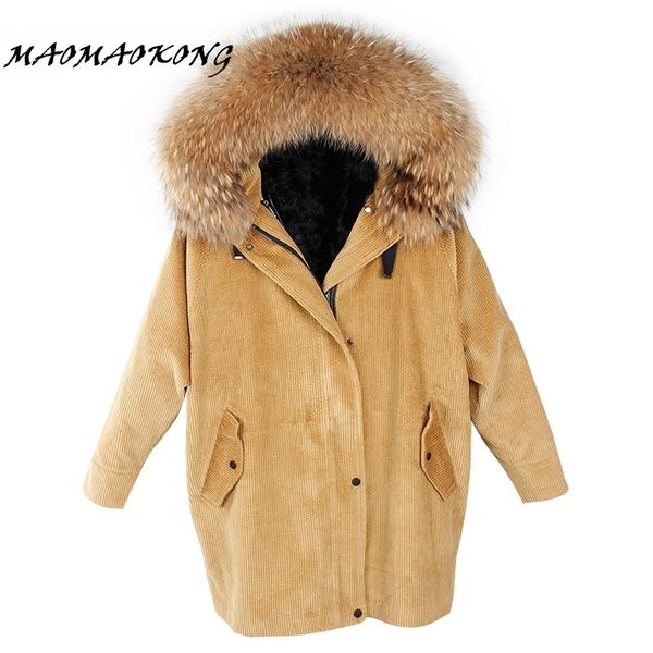 new winter jacket coat women parka fur coat corduroy real raccoon fur collar warm thick lamm fur wool liner parkas 201027, Black
new winter jacket coat women parka fur coat corduroy real raccoon fur collar warm thick lamm fur wool liner parkas 201027, Black