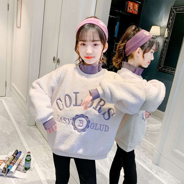 sweater with plush thickening autumn girls' and winter dayong 6 korean sle fur 9 children's 14-year-old girl's bottom coat h6, Black
sweater with plush thickening autumn girls' and winter dayong 6 korean sle fur 9 children's 14-year-old girl's bottom coat h6, Black