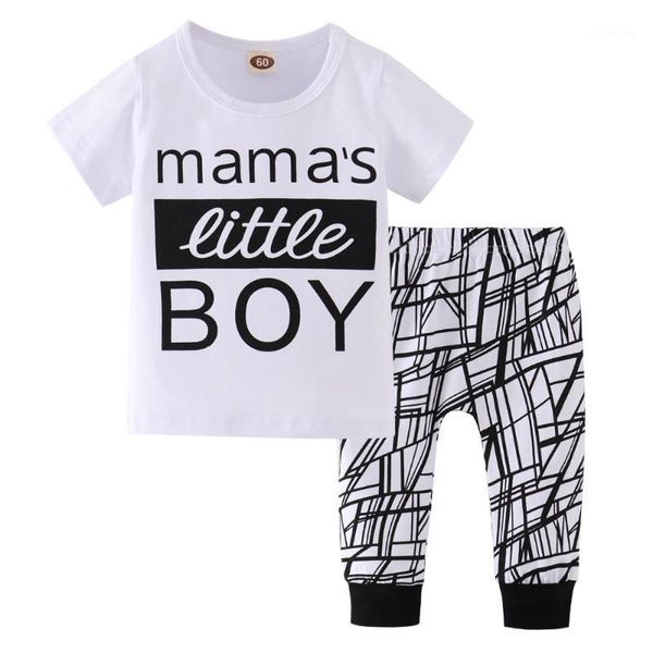 2pcs baby boys clothes set summer short sleeve mama's little boy newborn infant outfits pants cotton toddler clothing sets1, White
2pcs baby boys clothes set summer short sleeve mama's little boy newborn infant outfits pants cotton toddler clothing sets1, White