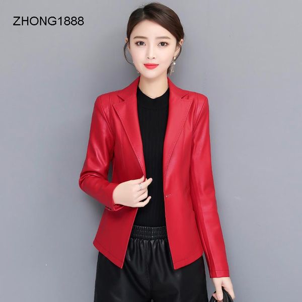 women's suits & blazers autumn and 2021 spring clothing leather short slim korean style suit jacket, White;black
women's suits & blazers autumn and 2021 spring clothing leather short slim korean style suit jacket, White;black