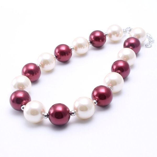 cute kids girls jewelry fashion chunky bubblegum necklace handmade pearl beaded necklace for children party gift, Red;brown 
cute kids girls jewelry fashion chunky bubblegum necklace handmade pearl beaded necklace for children party gift, Red;brown