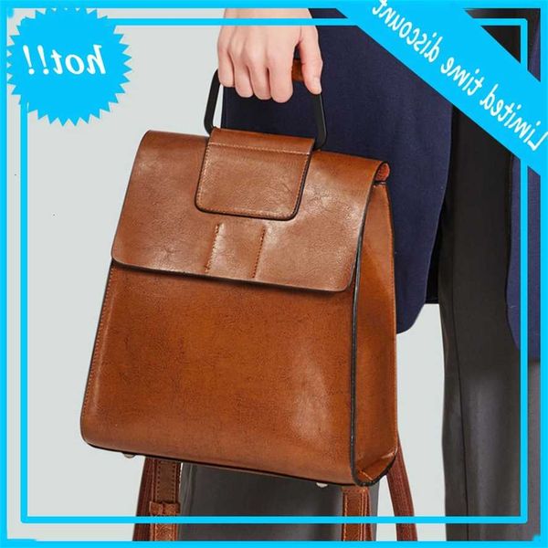 2020 new women's fashion versatile style oil wax cow leather backpack bag
2020 new women's fashion versatile style oil wax cow leather backpack bag