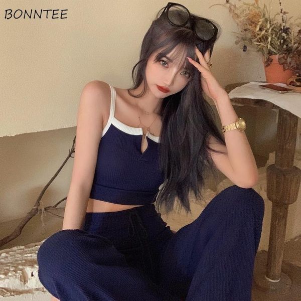 women's tracksuits women sets summer korean chic sleeveless crop full-length pants ladies 2 piece outfits simple elegant casual soft t, Gray
women's tracksuits women sets summer korean chic sleeveless crop full-length pants ladies 2 piece outfits simple elegant casual soft t, Gray