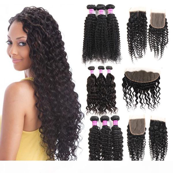 brazilian virgin hair weaves kinky curly human hair bundles with closure water wave wefts with frontal accessories human hair extensions, Black
brazilian virgin hair weaves kinky curly human hair bundles with closure water wave wefts with frontal accessories human hair extensions, Black