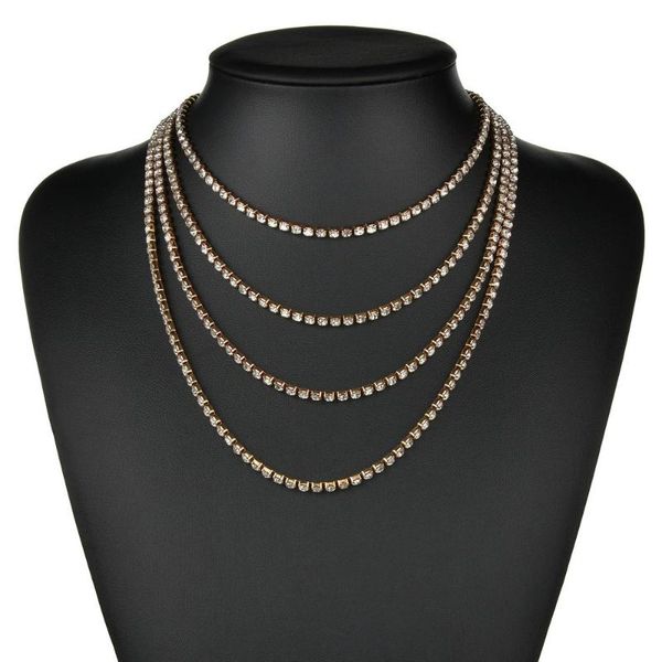 exaggerated multi layered crystal rhinestone chain choker necklace statement neck jewelry accessories neclase women, Silver
exaggerated multi layered crystal rhinestone chain choker necklace statement neck jewelry accessories neclase women, Silver