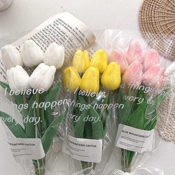 5pcs/lot artificial tulip flower bouquet for wedding decoration flowers graduation teacher gift birthday flower p props1
5pcs/lot artificial tulip flower bouquet for wedding decoration flowers graduation teacher gift birthday flower p props1