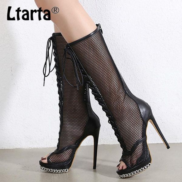 ltarta 35 to 42 large size breathable mesh boots thin heeled fish toe high heel sandal boots women's -723-181, Black
ltarta 35 to 42 large size breathable mesh boots thin heeled fish toe high heel sandal boots women's -723-181, Black