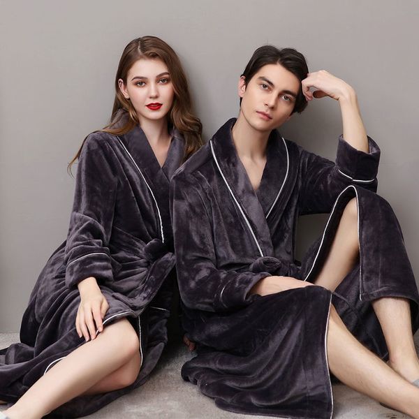 Male Thicken Robe Soft Warm Flannel Bathrobe Couple Nightgown Sleepwear Coral Fleece Kimono Gown Soft Intimate Lingerie Homewear, Women black
Male Thicken Robe Soft Warm Flannel Bathrobe Couple Nightgown Sleepwear Coral Fleece Kimono Gown Soft Intimate Lingerie Homewear, Women black