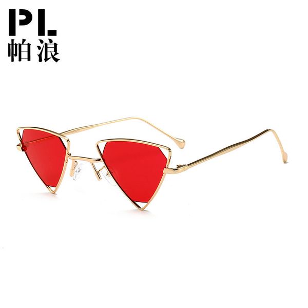 2019 new punk style triangle hollow out sunglasses personalized metal glasses trend, White;black
2019 new punk style triangle hollow out sunglasses personalized metal glasses trend, White;black