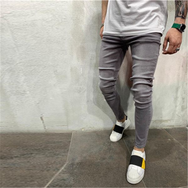 mens solid colors skinny jeans fashion trend elasticity hip hop denim pencil pants spring male new zipper buttons washed slim jeans trousers, Blue
mens solid colors skinny jeans fashion trend elasticity hip hop denim pencil pants spring male new zipper buttons washed slim jeans trousers, Blue