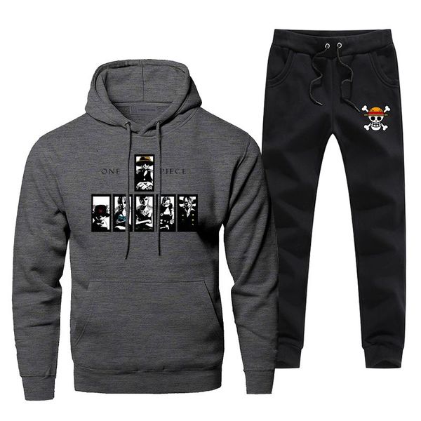 men's tracksuits one piece japan anime hoodies luffy the straw hat pirates sweatshirt pants sets men fleece sportswear sweatpants stree, Gray
men's tracksuits one piece japan anime hoodies luffy the straw hat pirates sweatshirt pants sets men fleece sportswear sweatpants stree, Gray