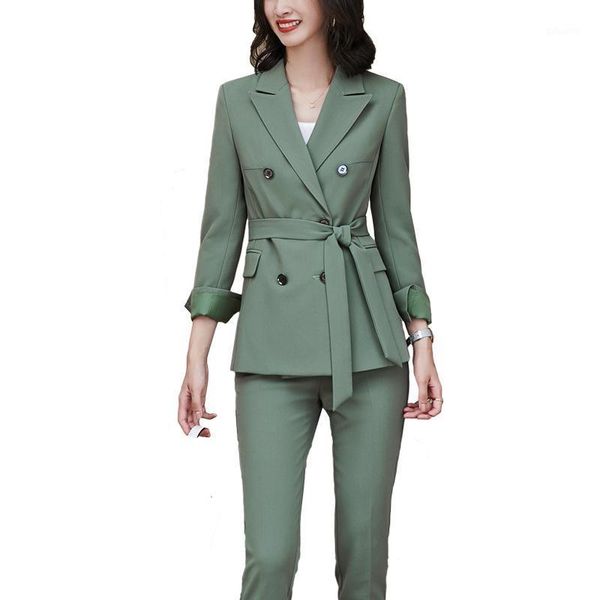 autumn and winter 2020 new fashion green large women's suit business office dress 2 pieces professional women's pants set1, White
autumn and winter 2020 new fashion green large women's suit business office dress 2 pieces professional women's pants set1, White