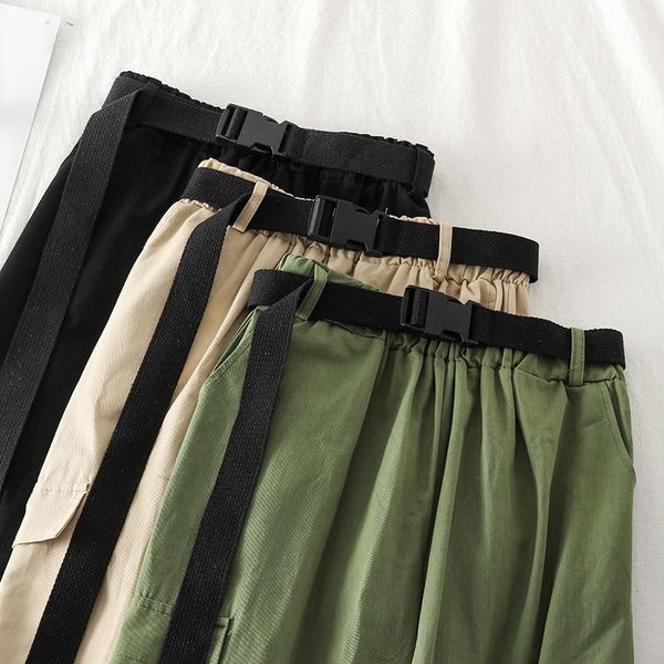 women casual joggers sweatpants streetwear cargo pants high waist loose female trousers korean pantalon belt khaki army green1, Black;white
women casual joggers sweatpants streetwear cargo pants high waist loose female trousers korean pantalon belt khaki army green1, Black;white