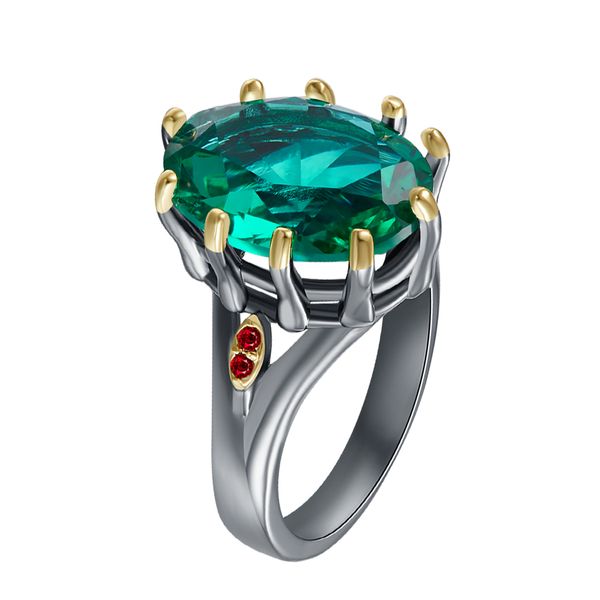 christmas gift for mom oval green crystal ring vintage 2 tone jewellery anniversary luxury large zirconia stone rings, Golden;silver
christmas gift for mom oval green crystal ring vintage 2 tone jewellery anniversary luxury large zirconia stone rings, Golden;silver