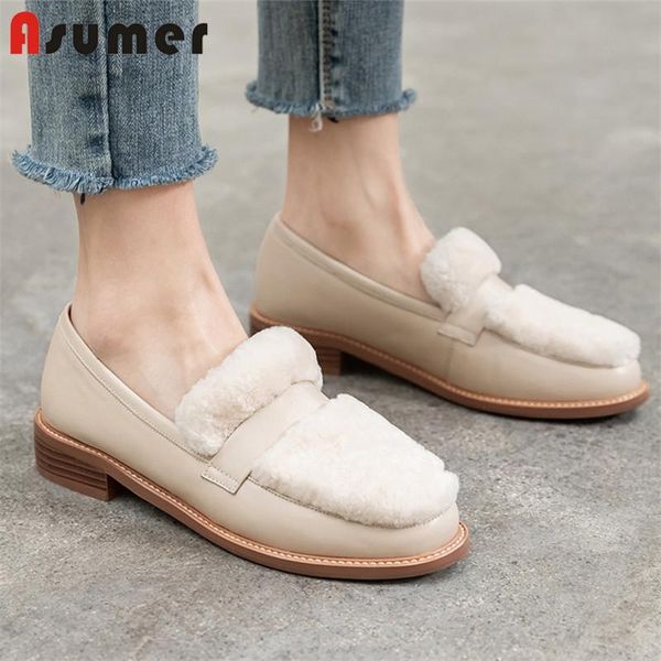 asumer 2020 women pumps genuine leather warm winter shoes round toe square heel casual shoes woman party wedding, Black
asumer 2020 women pumps genuine leather warm winter shoes round toe square heel casual shoes woman party wedding, Black