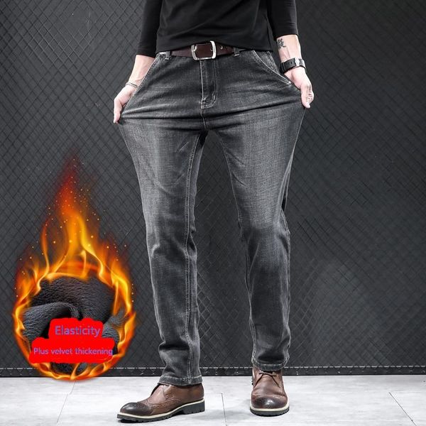 high-end brand business casual gray jeans 2020 winter new men's plus velvet padded pants zipper pocket fashion loose trousers 40, Blue
high-end brand business casual gray jeans 2020 winter new men's plus velvet padded pants zipper pocket fashion loose trousers 40, Blue