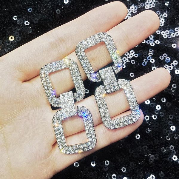 2020 new design fashion jewelry luxury crystal earrings south korea geometric earrings party wedding for women, Silver
2020 new design fashion jewelry luxury crystal earrings south korea geometric earrings party wedding for women, Silver