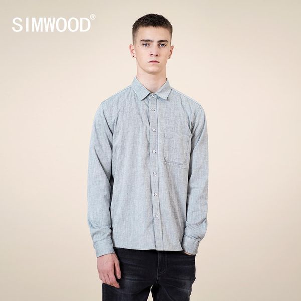simwood 2020 autumn new causal shirts men single pockets 100% cotton essentials long-sleeve solid button down shirt 1022, White;black
simwood 2020 autumn new causal shirts men single pockets 100% cotton essentials long-sleeve solid button down shirt 1022, White;black